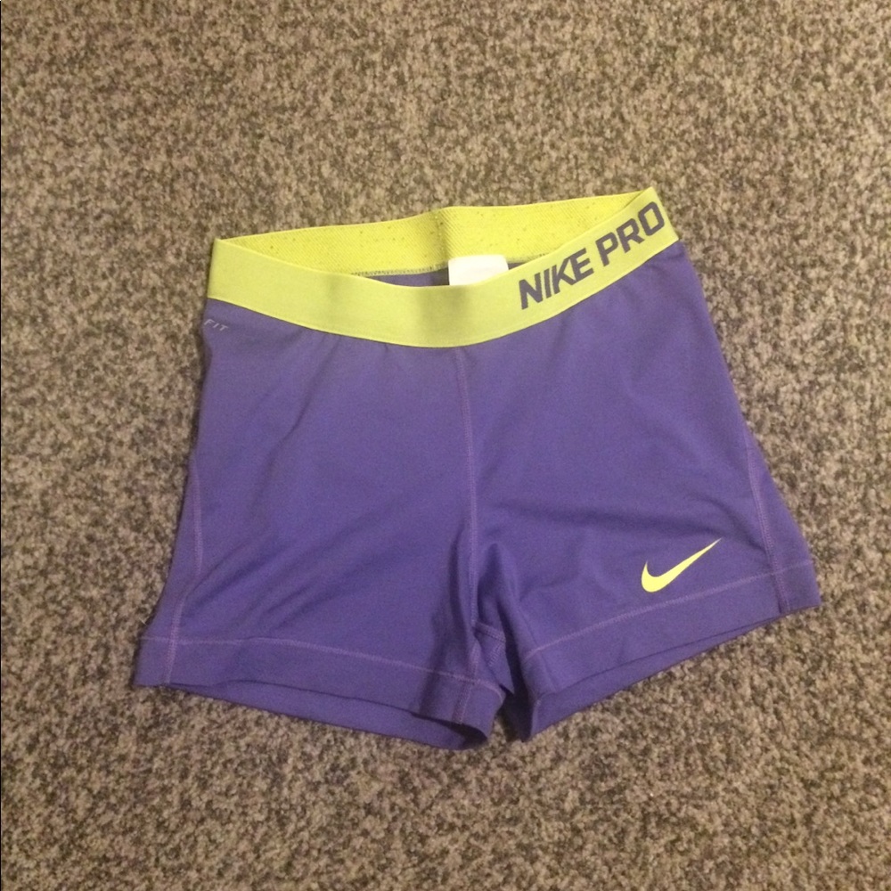 Nike Pro Dri-Fit Purple Short Spandex Shorts